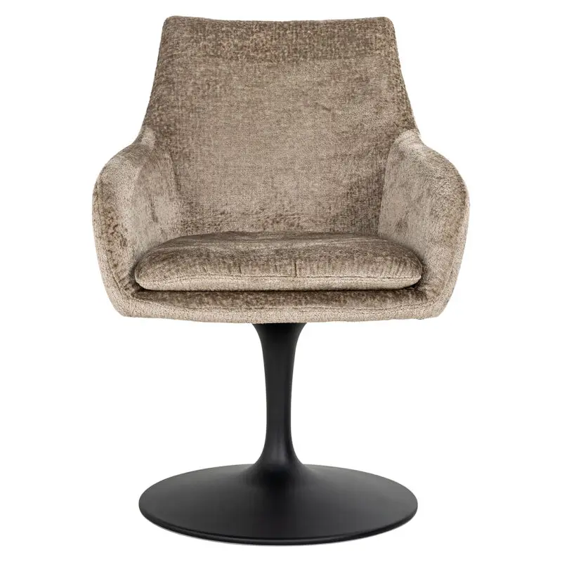 - Draaistoel Marlon taupe chenille (Bergen 104 taupe chenille)