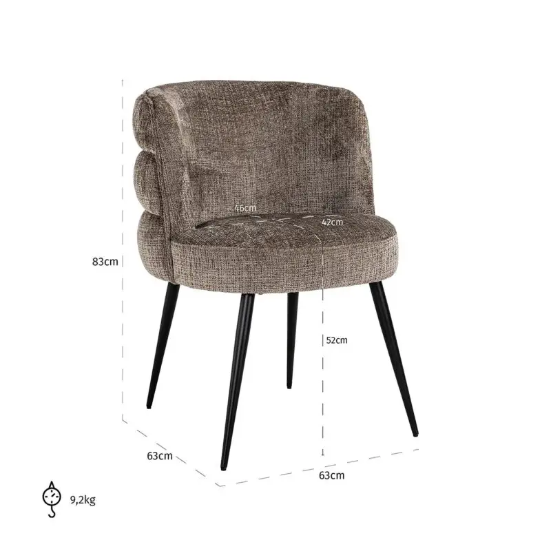 - Stoel Stella stone chenille (Niagara 104 Stone Chenille)