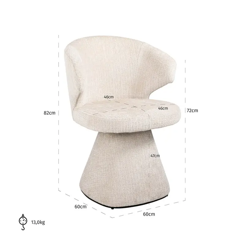 - Stoel Gatsbi beige chenille fire retardant (Niagara 902 beige Chenille)