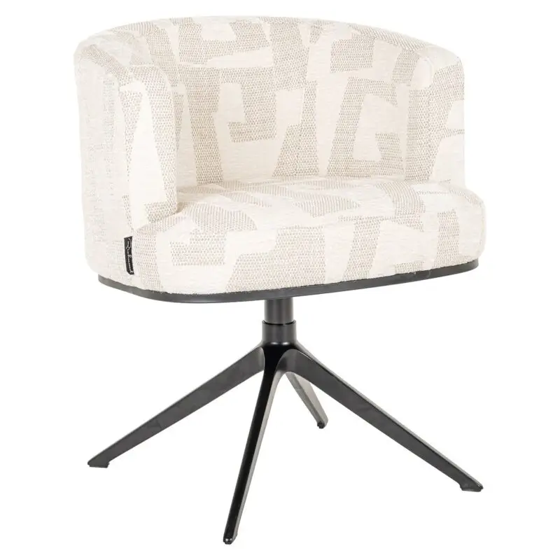 - Draaifauteuil Cheyenne beige graffic (Beige graffic)