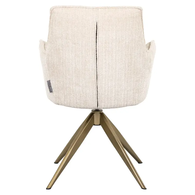 - Draaistoel met arm Dakota beige chenille (Niagara 902 beige Chenille)