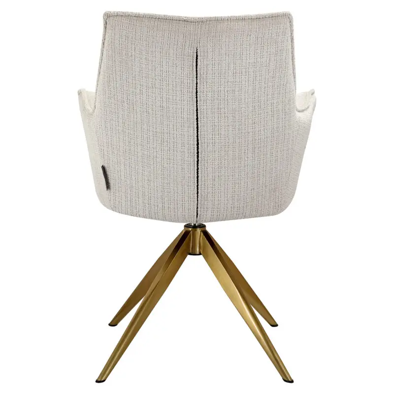 - Draaistoel met arm Dakota beige chenille (Niagara 902 beige Chenille)