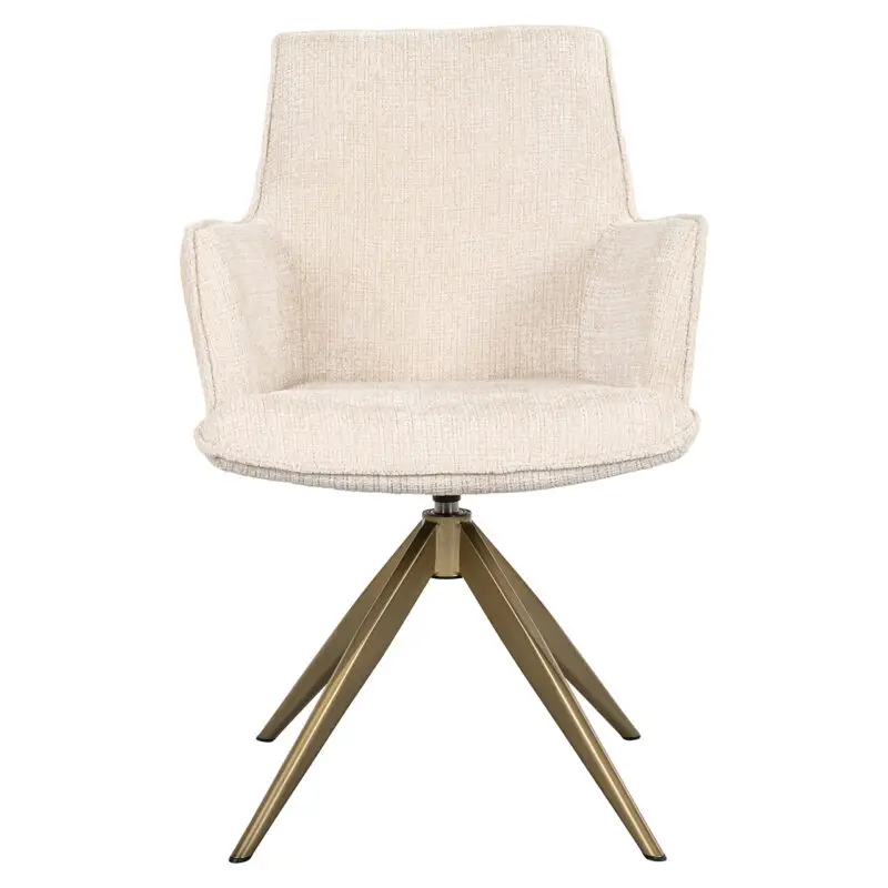 - Draaistoel met arm Dakota beige chenille (Niagara 902 beige Chenille)