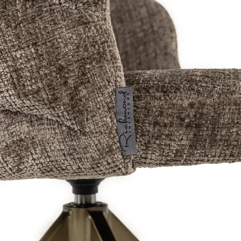- Draaistoel Zendaya stone chenille (Niagara 104 Stone Chenille)