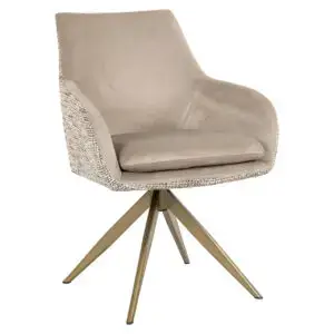 - Draaistoel Lisonne be trendy nature / khaki velvet (Be Trendy 01 Nature)