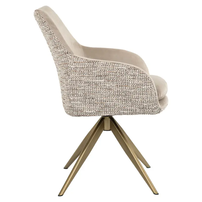 - Draaistoel Lisonne be trendy nature / khaki velvet (Be Trendy 01 Nature)