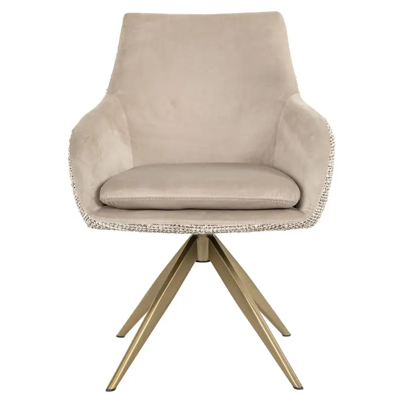 - Draaistoel Lisonne be trendy nature / khaki velvet (Be Trendy 01 Nature)