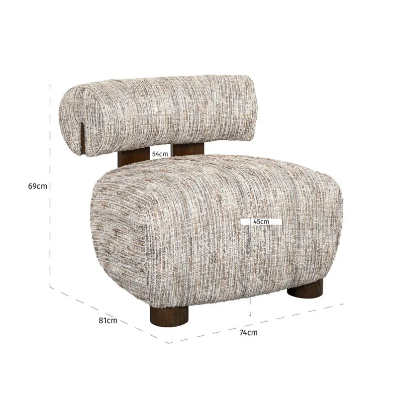 - Fauteuil Arabella greige coco (Greige coco)