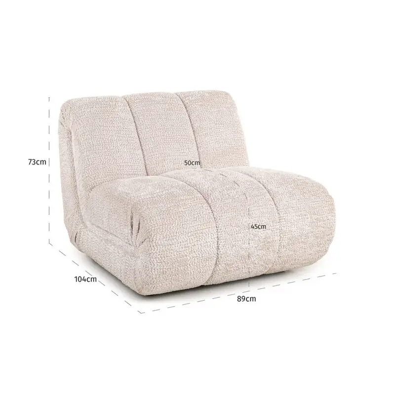 - Fauteuil Kyli lovely cream (Be Lovely 11 Cream)