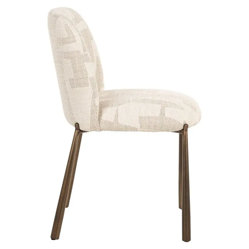 - Eetkamerstoelen Lana beige graffic (set van 2) (Beige graffic)