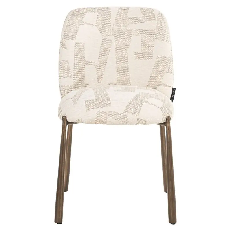 - Eetkamerstoelen Lana beige graffic (set van 2) (Beige graffic)