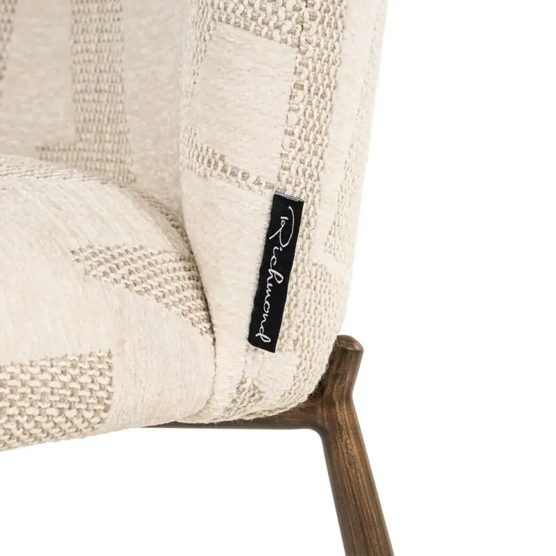 - Eetkamerstoelen Lana beige graffic (set van 2) (Beige graffic)