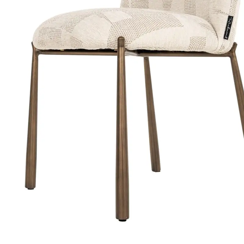 - Eetkamerstoelen Lana beige graffic (set van 2) (Beige graffic)