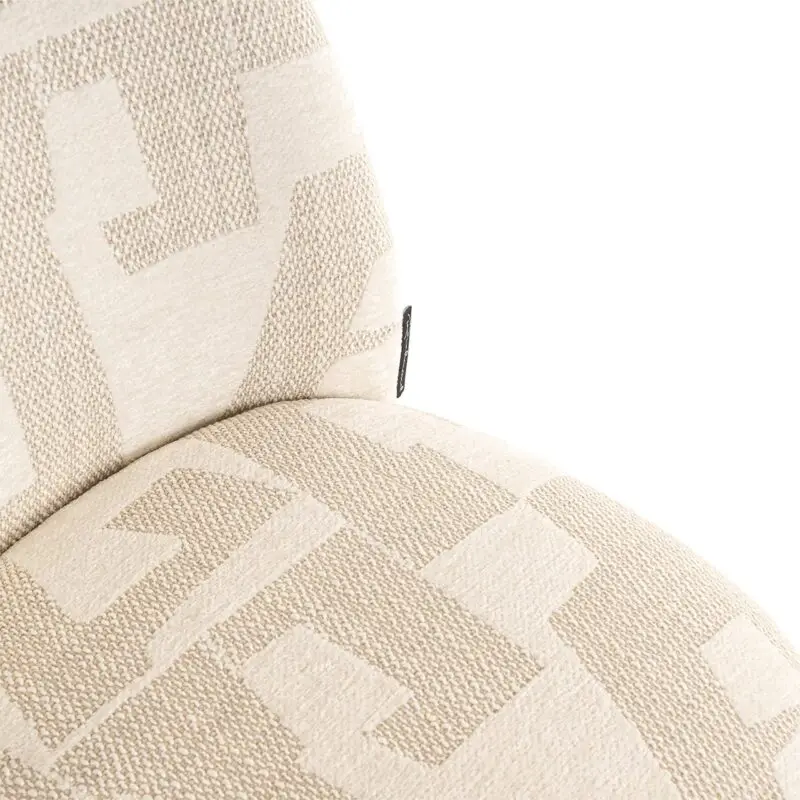 - Eetkamerstoelen Lana beige graffic (set van 2) (Beige graffic)