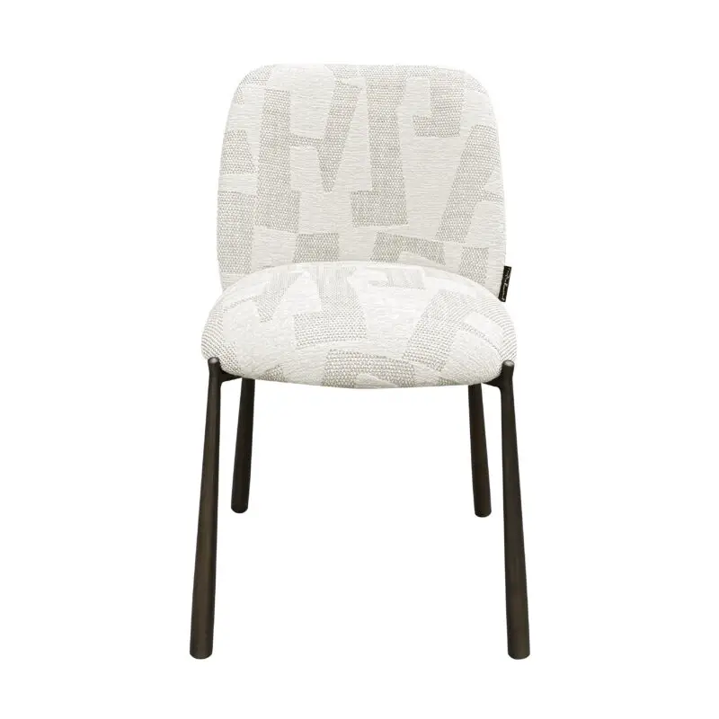 - Eetkamerstoelen Lana beige graffic (set van 2) (Beige graffic)