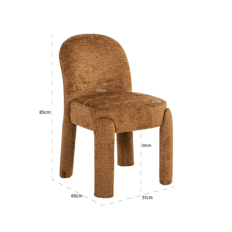 - Eetkamerstoel Brandi cognac fusion (set van 2) (Fusion cognac 28)