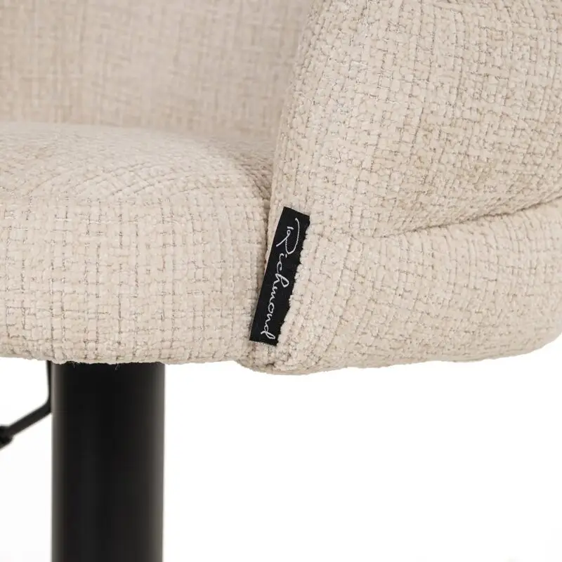 - Bar/counter stoel draaibaar Nikki beige chenille (Niagara 902 beige Chenille)