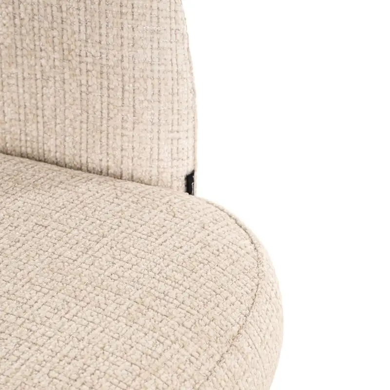 - Bar/counter stoel draaibaar Nikki beige chenille (Niagara 902 beige Chenille)