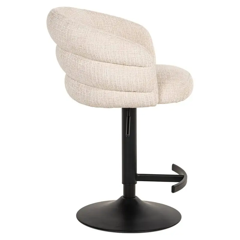 - Bar/counter stoel draaibaar Nikki beige chenille (Niagara 902 beige Chenille)