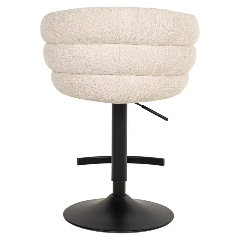 Richmond - Bar/counter stoel draaibaar Nikki beige chenille (Niagara 902 beige Chenille) - Afbeelding 16