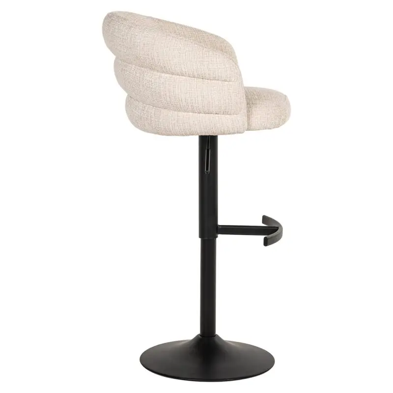 Richmond - Bar/counter stoel draaibaar Nikki beige chenille (Niagara 902 beige Chenille) - Afbeelding 19