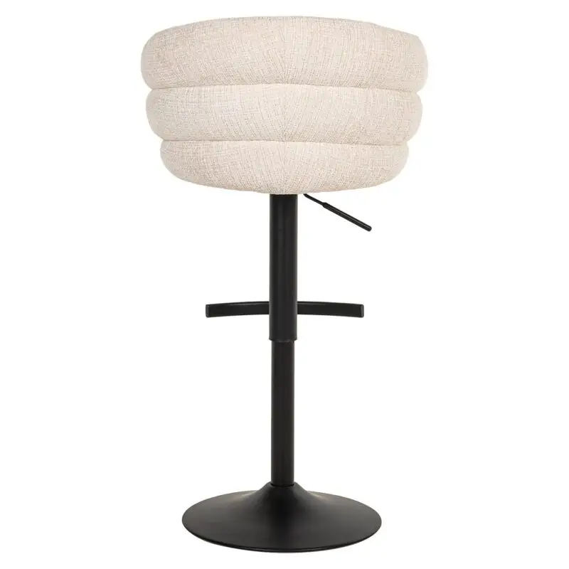 Richmond - Bar/counter stoel draaibaar Nikki beige chenille (Niagara 902 beige Chenille) - Afbeelding 20
