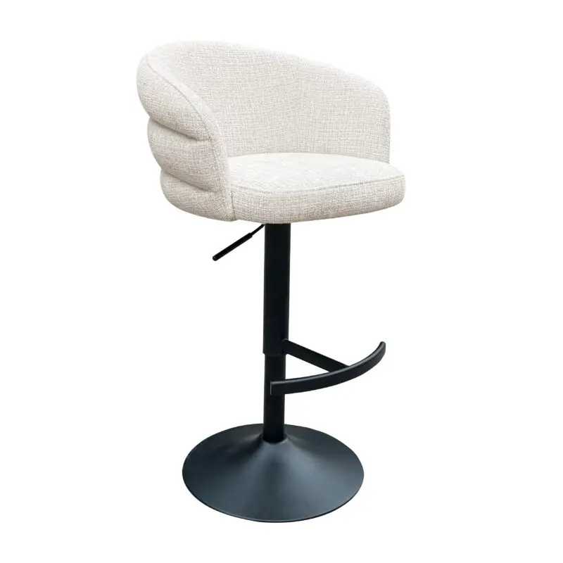 - Bar/counter stoel draaibaar Nikki beige chenille (Niagara 902 beige Chenille)