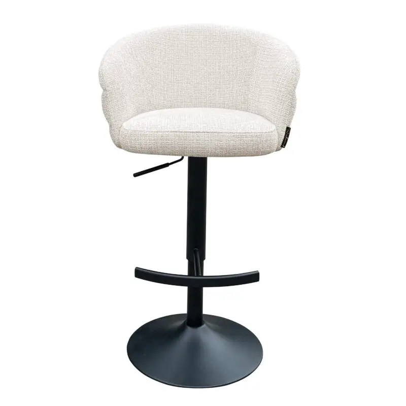 - Bar/counter stoel draaibaar Nikki beige chenille (Niagara 902 beige Chenille)