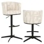 - Bar/counterstoel Cheyenne beige graffic (Beige graffic)