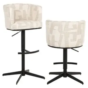 - Bar/counterstoel Cheyenne beige graffic (Beige graffic)