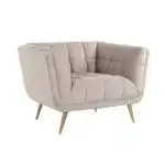 - Fauteuil Huxley Khaki velvet / Brushed gold (Quartz Khaki 903)