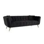 - Bank Huxley Antraciet velvet / Brushed gold (Quartz Antraciet 801)