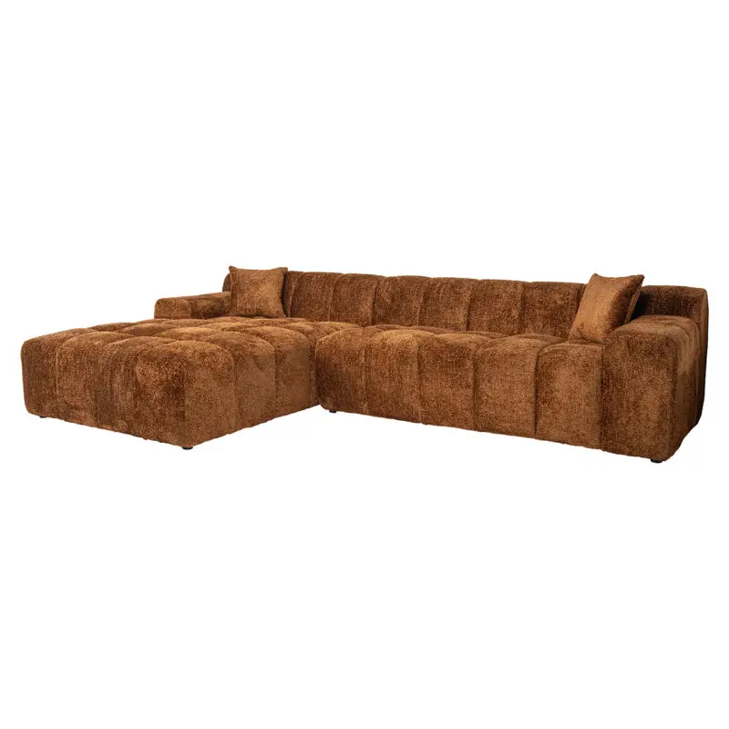 - Sofa Cube 3-zits + lounge links (Be Lovely 603 Cinnamon)