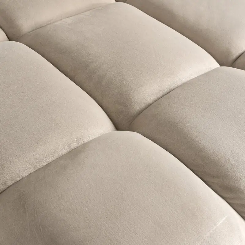 - Bank Cube 3-zits + lounge rechts (Quartz Khaki 903)