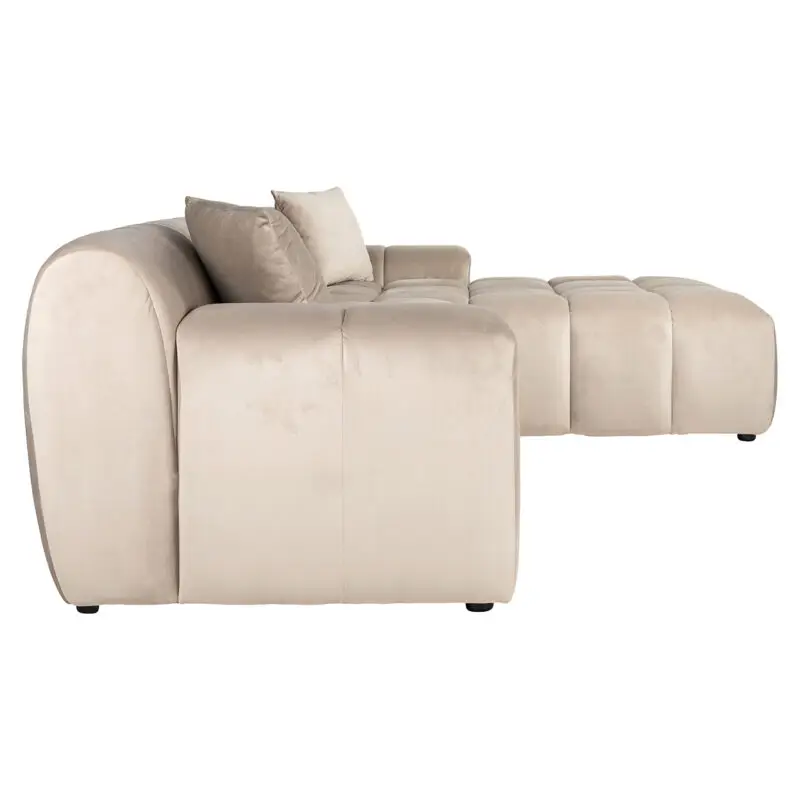 - Bank Cube 3-zits + lounge rechts (Quartz Khaki 903)