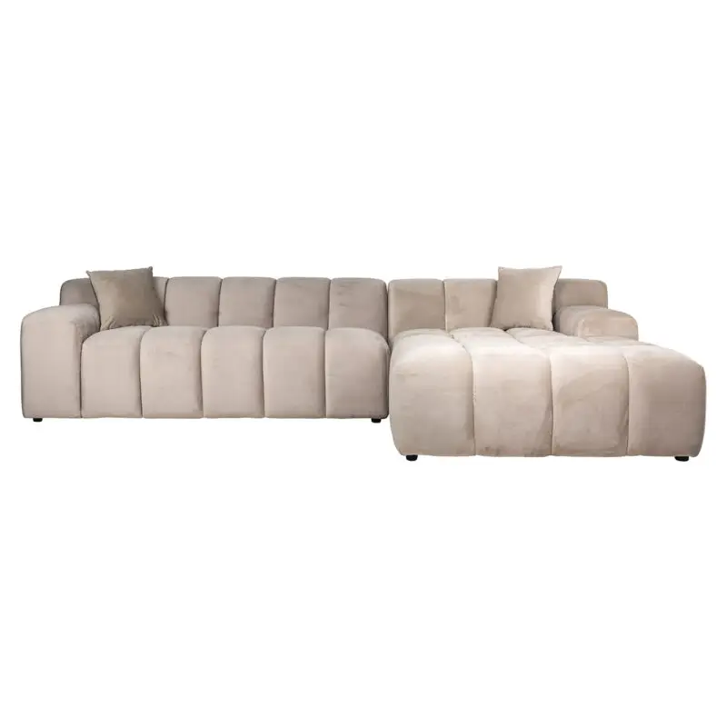 - Bank Cube 3-zits + lounge rechts (Quartz Khaki 903)