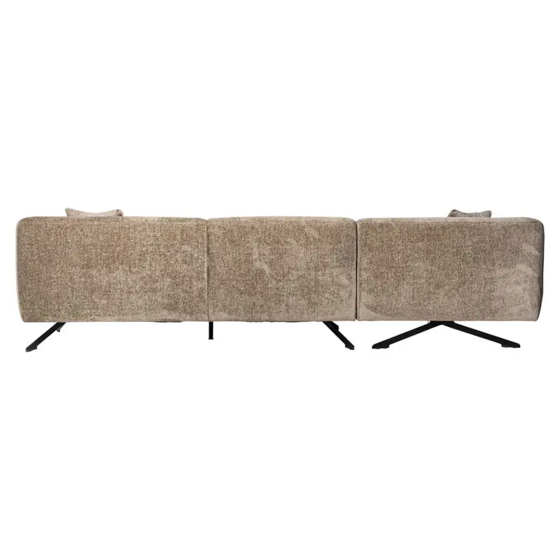 - Bank Donovan 3-zits + lounge links (Bergen 104 taupe chenille)