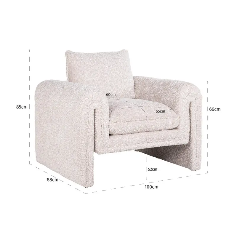 - Fauteuil Sandro lovely cream (Be Lovely 11 Cream)