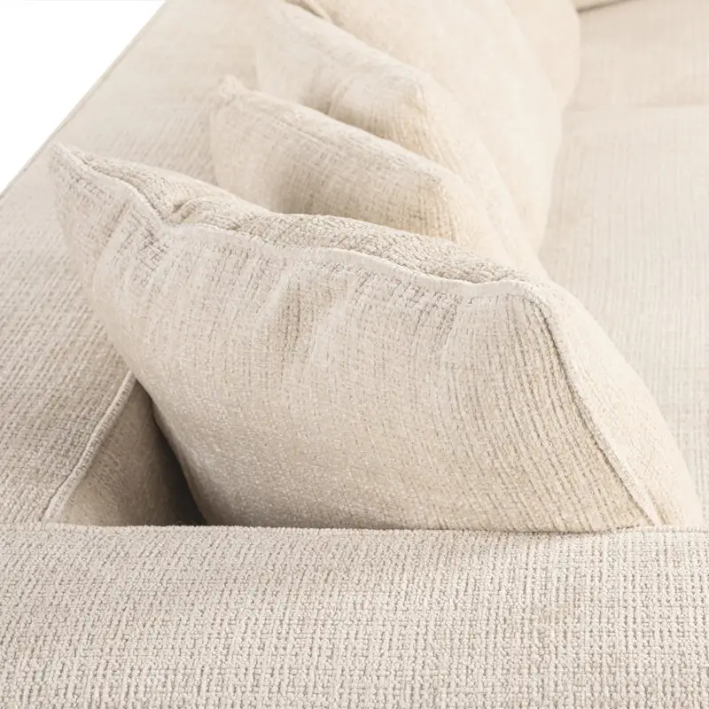 - Hoekbank Lusso beige chenille (Niagara 902 beige Chenille)
