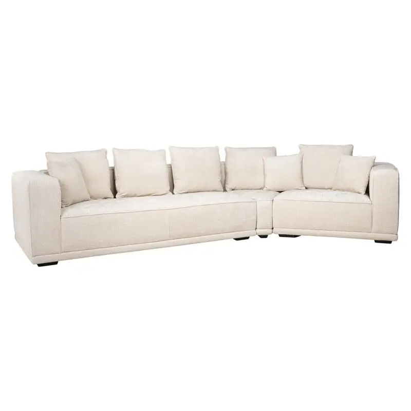 - Sofa Lusso 4-zits beige chenille (Niagara 902 beige Chenille)