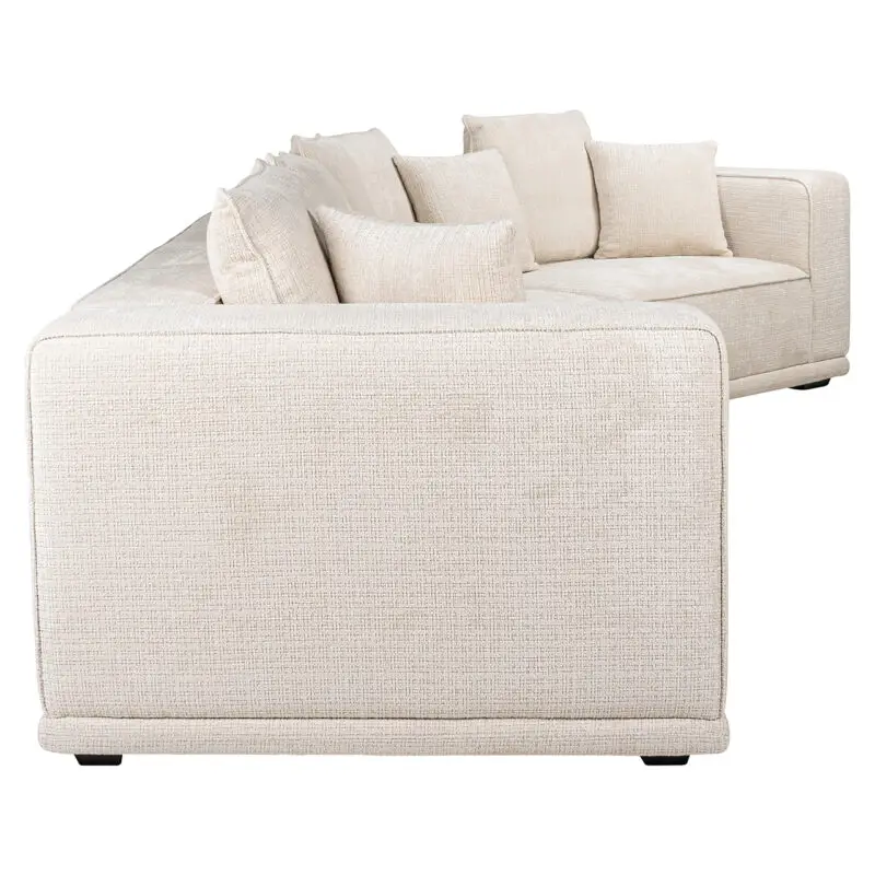 - Sofa Lusso 4-zits beige chenille (Niagara 902 beige Chenille)