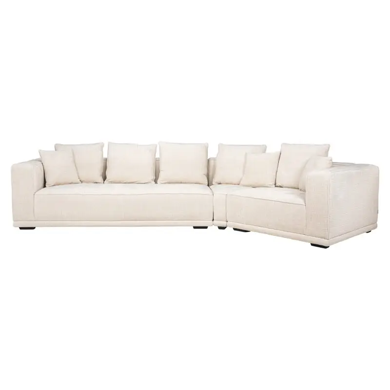 - Sofa Lusso 4-zits beige chenille (Niagara 902 beige Chenille)