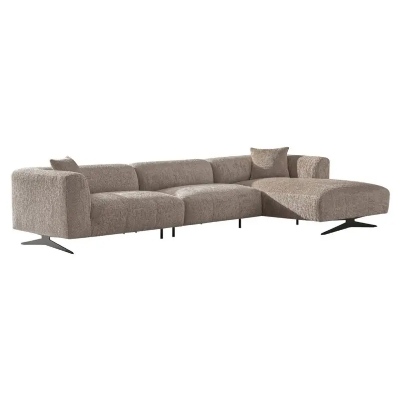 - Bank Hoxton 3-zits + lounge rechts (Be Lovely 170 Beige)