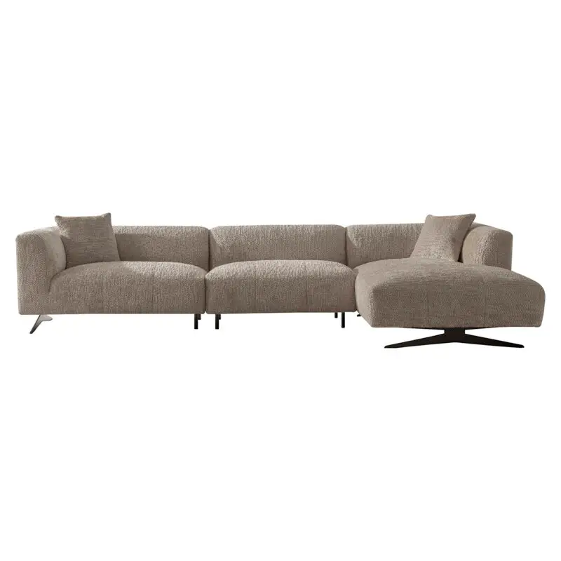 - Bank Hoxton 3-zits + lounge rechts (Be Lovely 170 Beige)