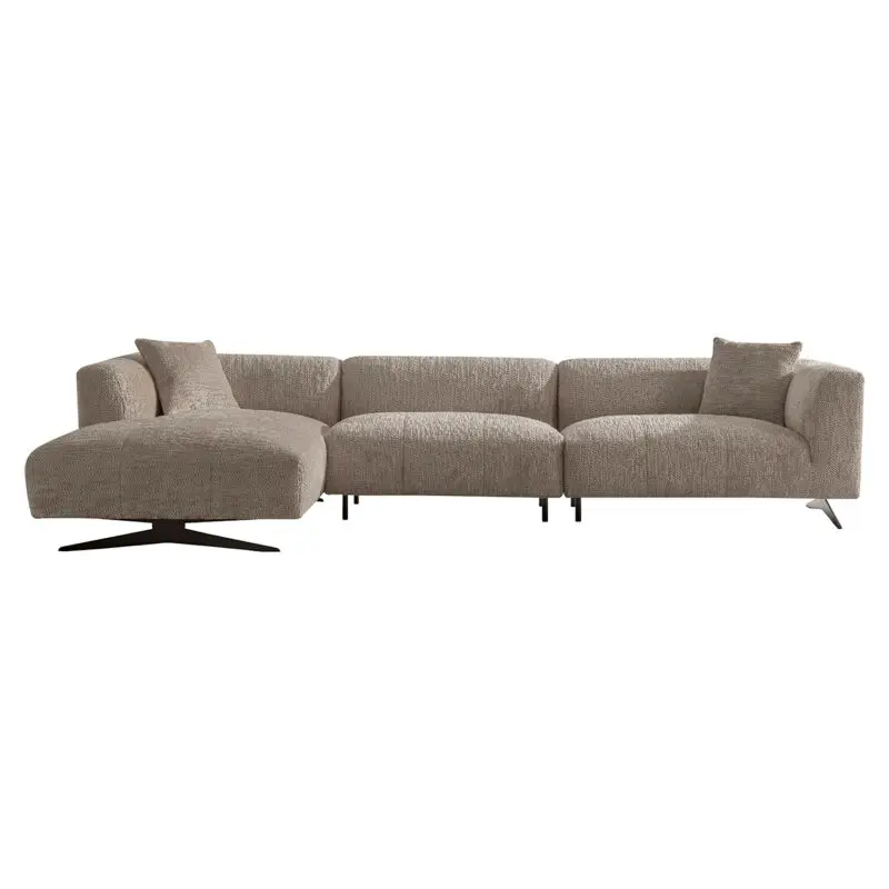 - Bank Hoxton 3-zits + lounge links (Be Lovely 170 Beige)