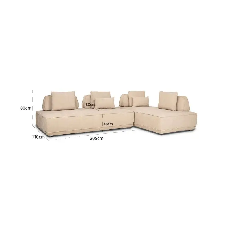 - Bank Tudor met losse rugleuning sand olympus (Sand olympus)