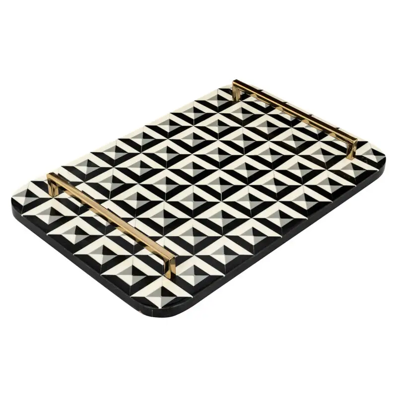 - Dienblad Birte (Black/white)