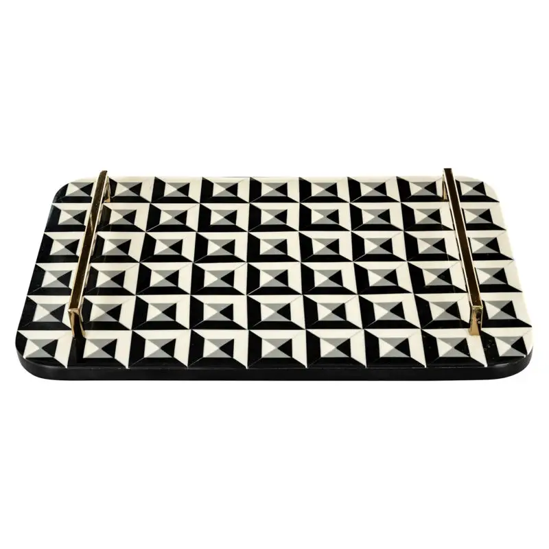 - Dienblad Birte (Black/white)