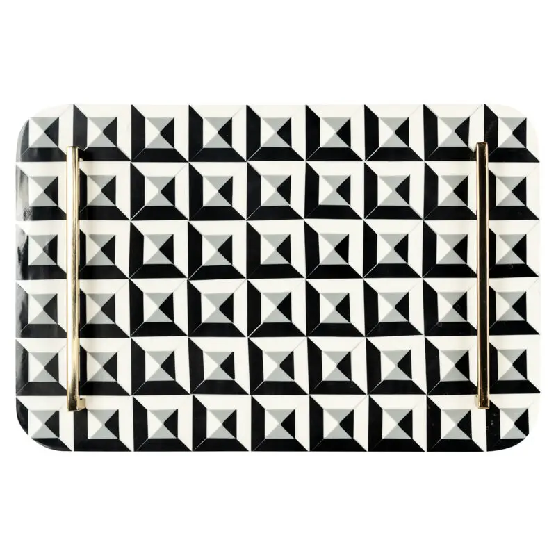 - Dienblad Birte (Black/white)