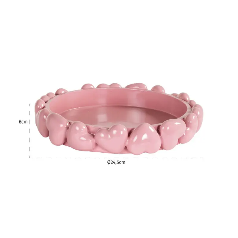 - Dienblad Suzie hearts (Pink)